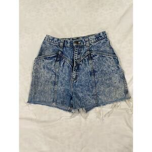 Vintage 90s Honors Acid Wash High Waisted Pleated Cut Off Shorts